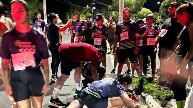 Motorista invade percurso de corrida pedestre e atropela pelo menos cinco pessoas em Manaus