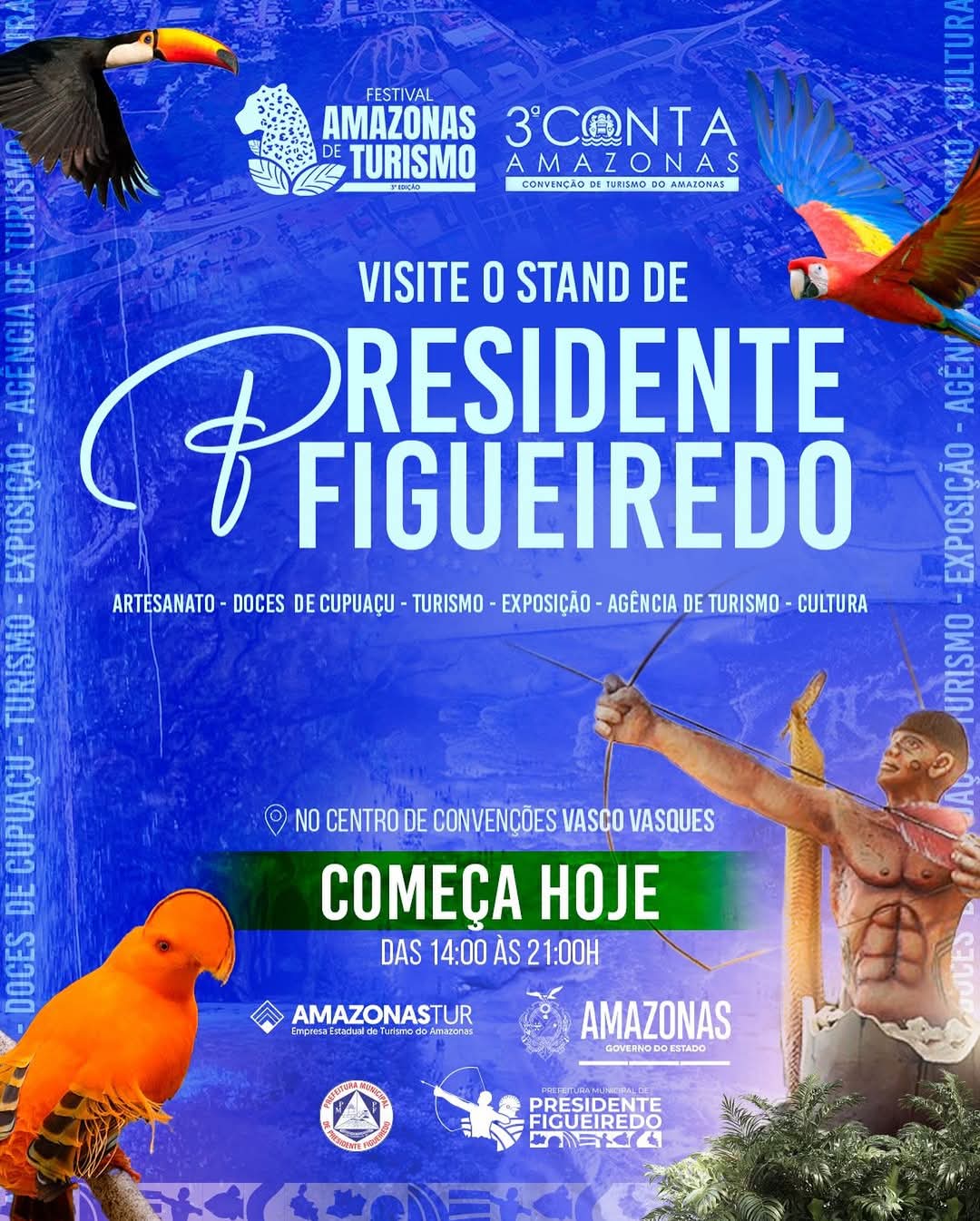 Presidente Figueiredo destaca potencial turístico no Festival Amazonas de Turismo em Manaus