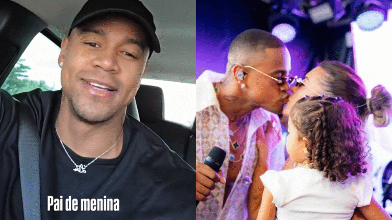 Léo Santana adia compromisso profissional para ir à festa de Dia dos Pais com a filha