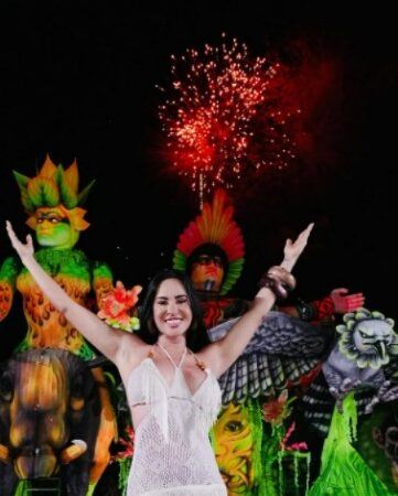Isabelle Nogueira prestigia Festival do Cará e se encanta com a cultura de Caapiranga; veja vídeo