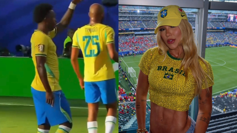 Virginia comemorou gol de Vini Jr. em jogo do Brasil na Copa