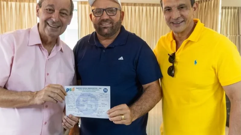 Nicson Marreira oficializa entrada no PSD e amplia força da legenda no interior do estado