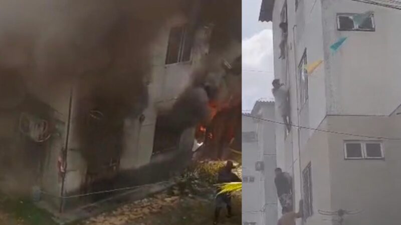 VÍDEO: Incêndio mata cachorro e moradores fogem pelas janelas do Viver Melhor 3