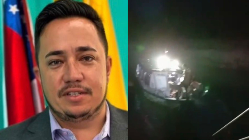 VÍDEO: Vereador morre após lancha atingir banco de areia no interior do AM