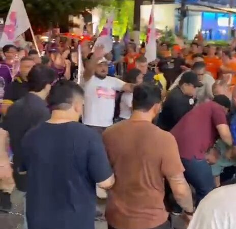 Vídeo: Briga entre apoiadores de candidatos termina em pancadaria durante debate em Manaus