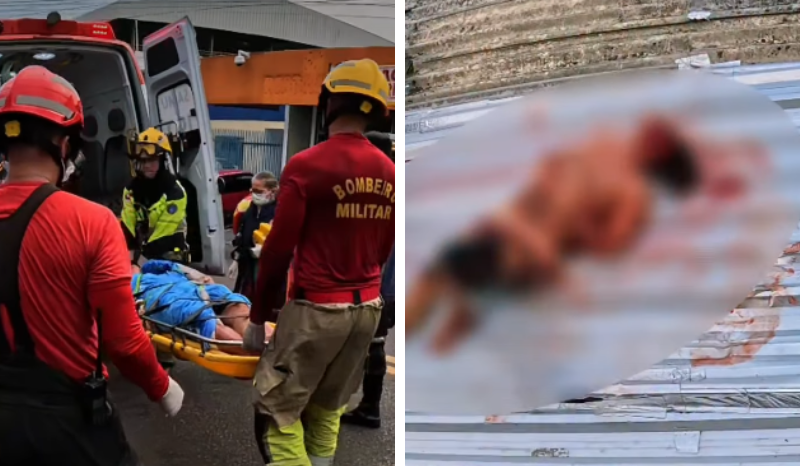 Homem é encontrado ferido sobre telhado de casa em Manaus