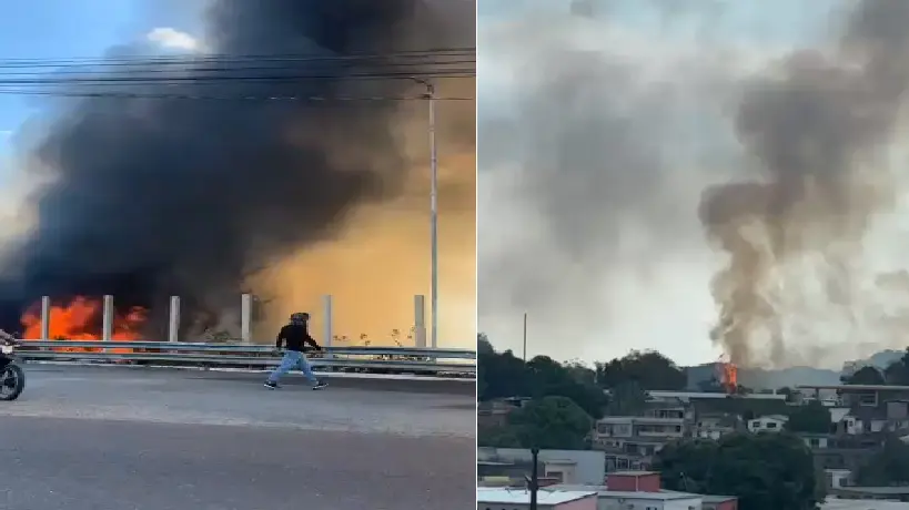 Vídeos: Incêndio atinge área de mata no Porto São Raimundo
