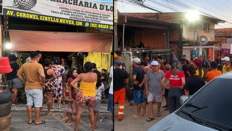 VÍDEO: mulher é encontrada morta dentro de borracharia na Compensa