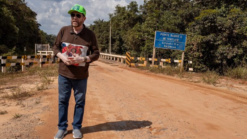 Na BR-319, Plínio Valério cobra pavimentação e reforça atuação no Senado pela rodovia