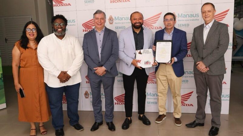 Moto Honda firma Termo de Cooperação com Secretaria de Educação de Manaus para fortalecer iniciativas ambientais