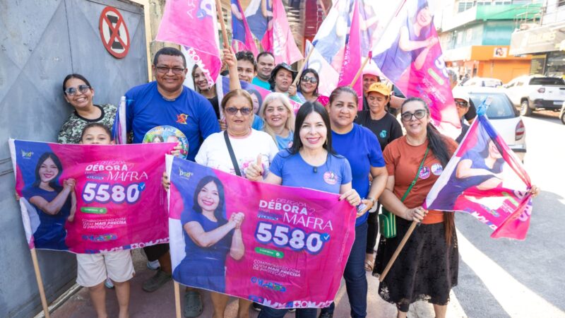 Na reta final, Débora Mafra intensifica caminhadas e percorre bairros da Zona Norte de Manaus